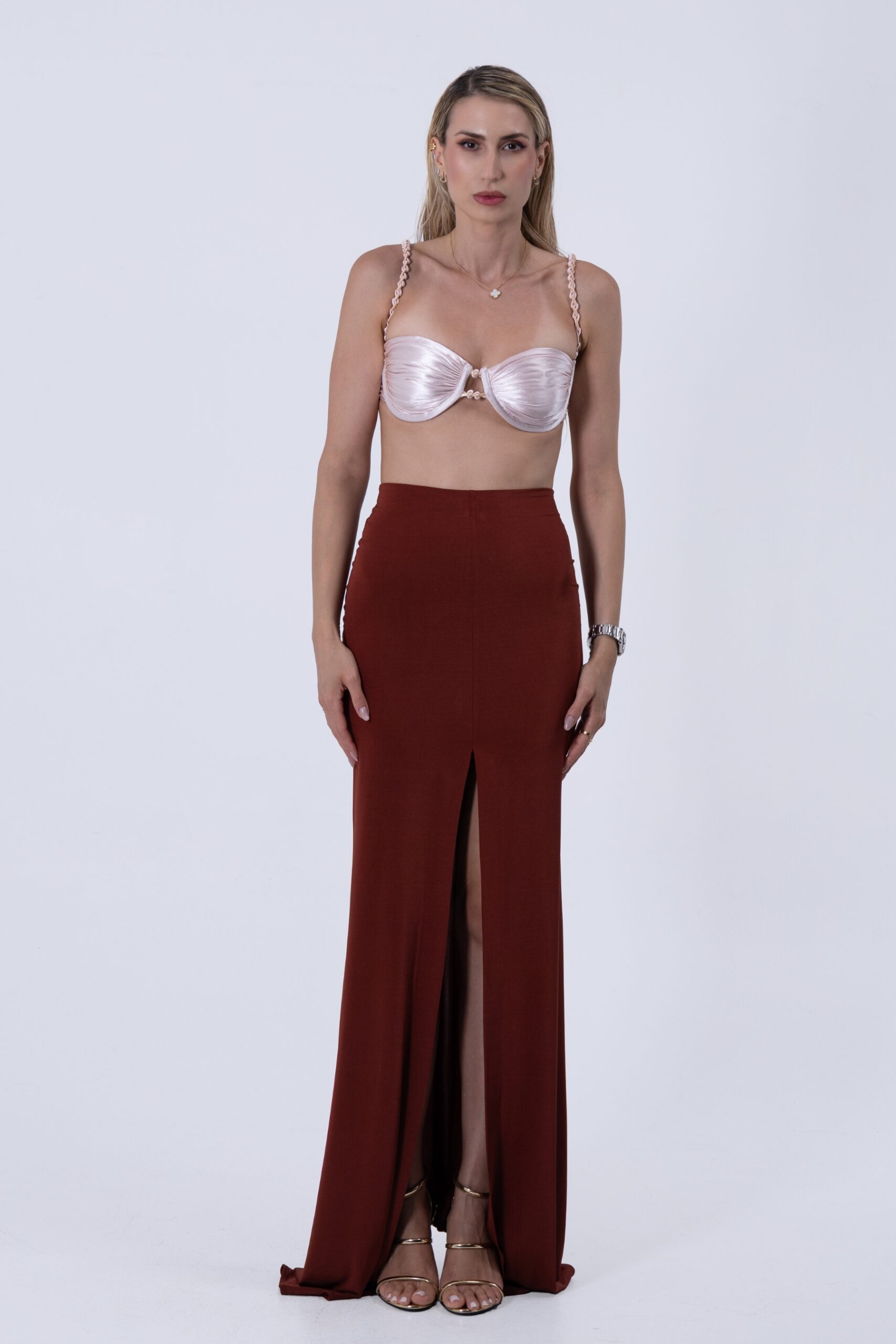 Fatale Drape Skirt – Bronze – 1