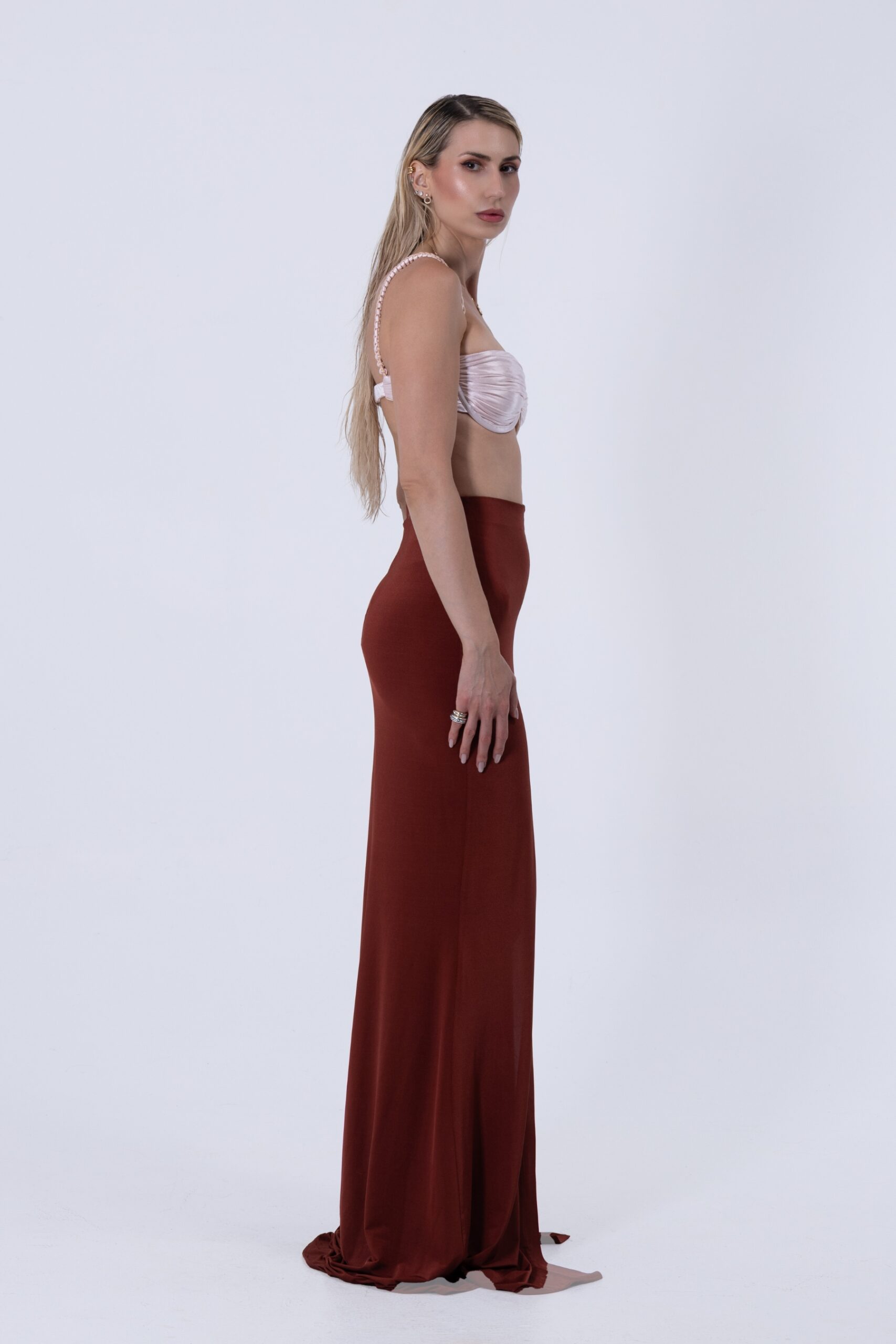 Fatale Drape Skirt – Bronze – 3